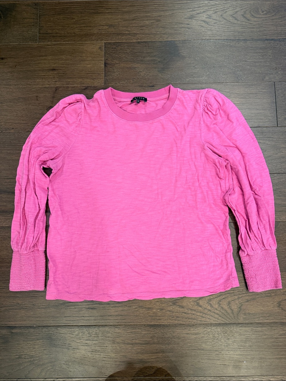 1. State Pink Crewneck Long Sleeve Too Medium - C11-448